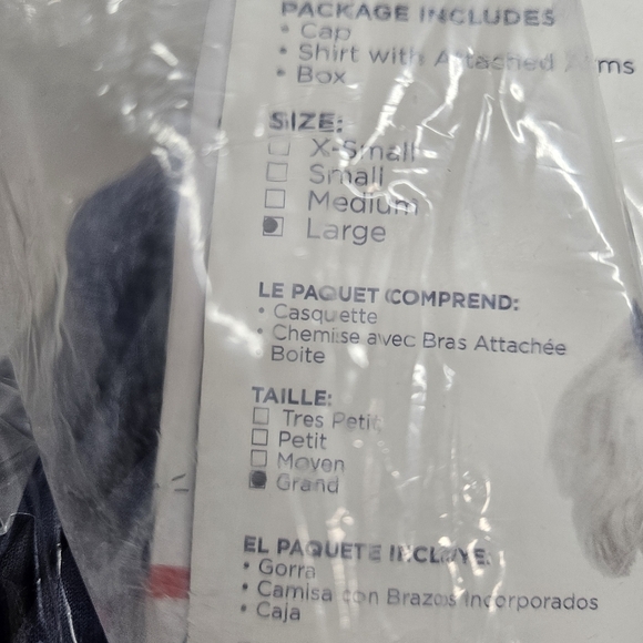 NEW U.S. Mail Carrier Pup Dog Costume Partial Set Pet Large - Picture 3 of 4